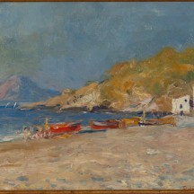 Richard Heintz, Plage du Cap de Sorrente, huile sur toile, 42 x 