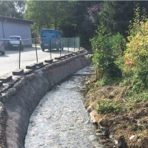 Le Moderscheiderbach - Réparation de gabions après travaux