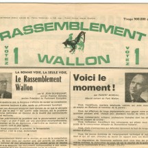 Feuille électorale du Rassemblement wallon (1968)