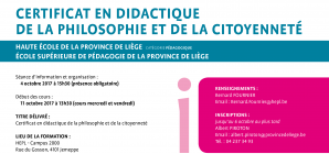 Certificat en didactique de la philosophie et de la citoyenneté