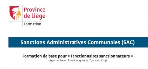 Nouvelle formation aux sanctions administratives communales