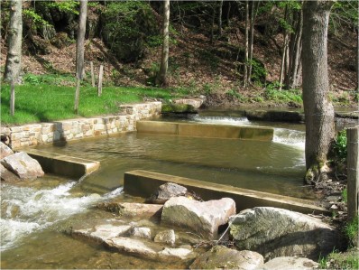 Passe à poissons réalisée par le Service des Cours d'eau