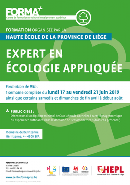 Formation : expert en écologie appliquée